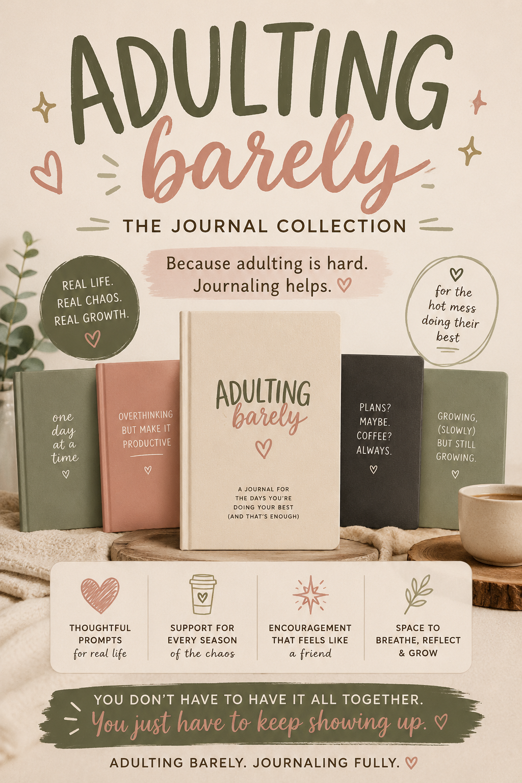 “Adulting… Barely: “Bad Day Reset Journal ”